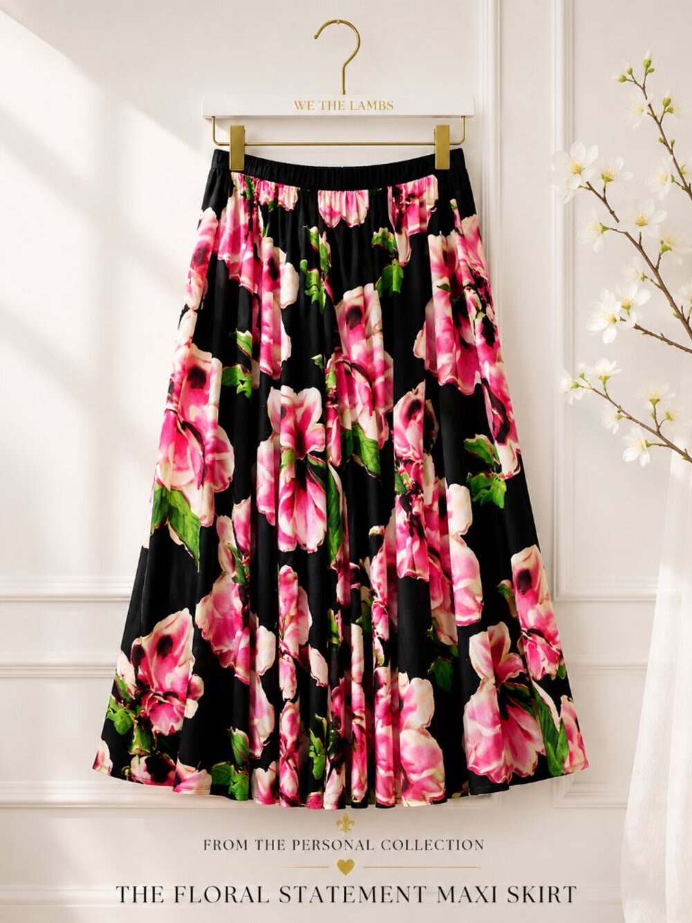 The Venice Floral Skirt | From the Personal Collection | Statement Maxi Skirt M